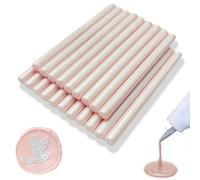 Ioggtser 20 PCS Mini Pistolet à Colle Bâton de Cire d'Étanchéité Pour Tampon, Invitations de Mariage, Cartes (Pearlescent Pink)
