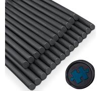 Ioggtser 26 Pièces Bâtons de Cire pour Pistolet à Colle, Tampon de Cire, Invitations (Black)
