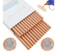 Ioggtser 26 Pièces Bâtons de Cire pour Pistolet à Colle, Tampon de Cire, Invitations (Couleur Peau d'Abricot)