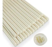 Ioggtser 26 Pièces Bâtons de Cire pour Pistolet à Colle, Tampon de Cire, Invitations (Pearl White)