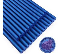 Ioggtser 26 Pièces Bâtons de Cire pour Pistolet à Colle, Tampon de Cire, Invitations (Sea Blue)
