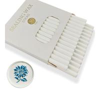 Ioggtser 30 PCS Mini Pistolet à Colle Bâton de Cire d'Étanchéité pour Tampon, Invitations de Mariage, Cartes (Blanc)