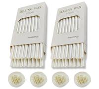 Ioggtser 40 PCS Mini Pistolet à Colle Bâton de Cire d'Étanchéité Pour Tampon, Invitations de Mariage, Cartes (Pearl White)