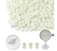 Ioggtser 500 PCS Perles de Cire à Sceller pour Tampons et Fabrication de Sceaux - Blanc
