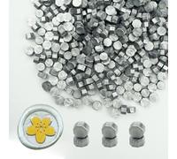 Ioggtser 500 PCS Perles de Cire à Sceller pour Tampons et Fabrication de Sceaux - Fêtes (Silver)