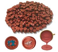 Ioggtser 560 PCS Perles de Cire Octogonales pour Tampon et Fabrication de Sceaux - Invitations de Fête (New Wine Red)