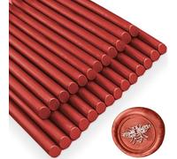 Ioggtser Bâtons de Cire pour Pistolet à Colle - 26 Pièces pour Tampon de Cire et Invitations (New Wine Red)