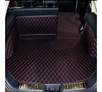 IOHYSGC Tapis de Coffre Entièrement Fermé pour Peugeot 5008(7 Seats) 2017-2024, Antidérapant Imperméable Cuir Protection Coffre Tapis, Anti Rayures Cargaison Tapis de Protection,A-Red+Black