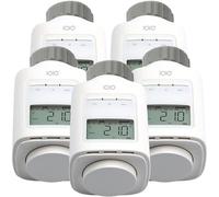 IOIO HT 2000/23 Lot de 5 thermostats de chauffage électroniques | Économisez jusqu'à 30 % sur les coûts de chauffage | Installation facile | Programmable individuellement | Thermostat de radiateur |