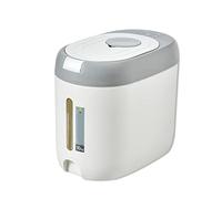 IOIUSKKU 10kg cuisine riz seau boîte hermétique grain cylindre nourriture conteneur tasse, Gris