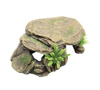 IOIUSKKU Aménagement paysager en résine synthétique, Pierre décorative, Aire de Repos récréative, Offre Un Confort pour aux Tortues, rehausse la Valeur esthétique, cachette pour Reptiles,