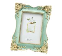 IOIUSKKU Cadre photo pratique et décoratif, cadre photo pratique et orné, présentoir de bureau élégant pour collages et œuvres d'art, décoration d'intérieur de style européen, Bleu, 22.5x17cm