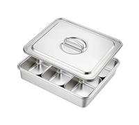 IOIUSKKU Chauffe-plats avec couvercle, type chafing dish, idéal pour les restaurants. Facile à utiliser lors d'événements, il garantit durabilité et longévité. Ensemble de buffet chafing dish en acier