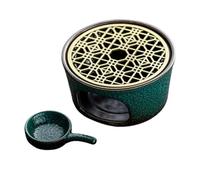 IOIUSKKU Chauffe-théière Portable en céramique pour l'extérieur, Efficace pour Les réchauds de Cuisine et Les réchauds à thé Lors des Pique-niques, Grill Yakitori, Barbecue de Table, thé Chaud, Vert