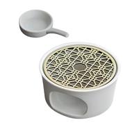 IOIUSKKU Chauffe-théière Portable en céramique pour l'extérieur, Efficace pour Les réchauds de Cuisine et Les réchauds à thé Lors des Pique-niques, Grill Yakitori, Barbecue de Table, thé Chaud, Blanc