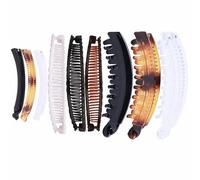 IOIUSKKU Ensemble de 8 pinces bananes, crocodiles et élastiques pour queue de cheval. Faciles à utiliser toute la journée, ils conviennent Pour aux cheveux, Coloré, 4 pièces