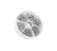 IOIUSKKU Ensemble de porte-clés ronds avec anneaux brisés, maillons pour la création de bijoux et l'organisation de petites clés, double boucle pour la création de bijoux, 5
