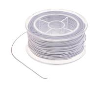 IOIUSKKU Fil élastique blanc résistant pour la création de bijoux, fil élastique pour perles, création de colliers et bracelets uniques, extensible pour travaux manuels, carnets, masques