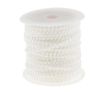 IOIUSKKU Guirlande de perles demi-rondes, perles scintillantes, idéale pour les cadeaux de mariage. Décoration charmante et créative pour toutes les occasions spéciales, Blanc, 50m