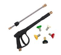 IOIUSKKU Kit de Remplacement pour Lance de Nettoyeur Haute Pression, Comprenant Une rallonge et 5 Embouts buse. Pistolet à Eau avec Filetage M22-14. Raccord 1/4 po, Pas Tuyau, 45 cm