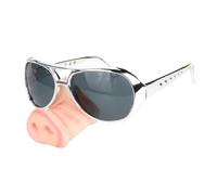 IOIUSKKU Lunettes Fantaisie en Forme de Nez de Cochon :,Argent,15 x 7 cm | original pour des fêtes mémorables et un look décalé. Ces lunettes ne sont pas seulement amusantes, elles peuvent aussi