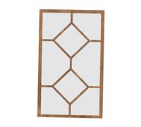 IOIUSKKU Miroir de fenêtre d'imitation d'accent mural de maison élégant pour miroir mural fenêtre d'imitation minimaliste chambre minimaliste, etc, Couleur du bois, 26x44cm
