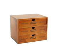 IOIUSKKU Organisateur de tiroir en bois - Rangement organisé pour bureau Boîte de rangement de tiroir de rangement en bois multicouche multi-usages, 3 couches