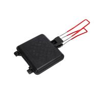 IOIUSKKU Plaque de Cuisson Portable pour sandwichs avec poignées, idéale pour Les Petits espaces, Les Chambres d'étudiants, Petits déjeuners, Le Pain, Le Camping et tartes. Fer à Pizza Double Face