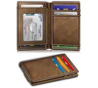 IOIUSKKU Portefeuille de Cartes pour, Portefeuille à Blocage RFID, Fin Porte-Cartes pour Hommes, 12 Cartes, Porte-Cartes, Blocs magnétiques, B