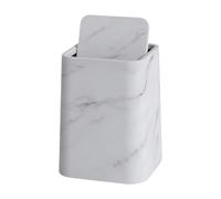 IOIUSKKU Poubelle de Cuisine Moderne en marbre. Élégante Poubelle à Double Compartiment. Cette en marbre pour la Maison est dotée d'un système Unique à Double Compartiment Qui dissimule, L Blanc