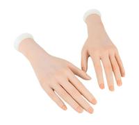IOIUSKKU Présentation réaliste de bijoux avec une main d'entraînement flexible en acrylique pour la pose de bijoux. Mannequin flexible en acrylique pour ongles, comprenant un modèle main droite et