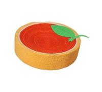 IOIUSKKU Tapis à griffer Rond en sisal pour Chat : Offre Un Espace généreux pour Que Les Chats puissent s'étirer Tout en s'amusant. Jouet pour griffoir, Orange, 40 x 10 cm