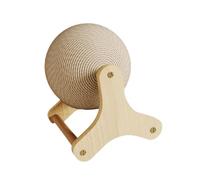 IOIUSKKU Tapis à griffer Rotatif en Bois pour Furet et pintade - Excellent Jouet à griffer pour Lapins et Lapins - Jouet d'intérieur Amusant pour Petits Animaux - Balle en sisal pour Lapin, L