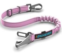 IOKHEIRA Ceinture Chien Voiture, Ceinture sécurité Chien avec Système d'absorption d'énergie, Harnais Voiture Chien adaptée à la Prise de siège de Voiture, Latch et ISOFIX