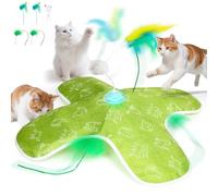 IOKHEIRA Jouet pour chat d'intérieur | Jouet interactif automatique | Gazouillement activé par le mouvement et illusion de attrape-souris | Fonction de jeu de cache pour tous les sols