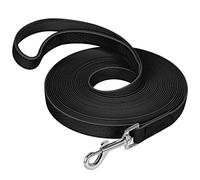 IOKHEIRA Laisse de Dressage pour Chiens, Laisse de Dressage pour Chien Imperméable avec Poignée Rembourrée 5m/10m/15m/20m, Laisse de Chien en PVC à Rappel Fort pour Chiens, Suivi et Jeu de Camping