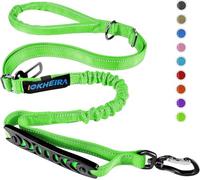 IOKHEIRA Laisse pour Chien, Laisse réglable (1,2 à 1,8 m) avec Ceinture de sécurité pour Chien, poignée rembourrée Confortable et Fils réfléchissants (Vert Sportif)
