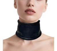 IOKUKI Collier en Latex Noir avec élastique Réglable,Colliers en Latex Faits Main pour Hommes et Femmes-XXL