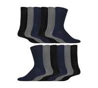 IOMI - 12 Paires Chaussettes Homme Diabétiques | Coton Sans Élastique