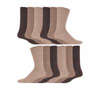 IOMI - 12 Paires Chaussettes Homme Diabétiques | Coton Sans Élastique