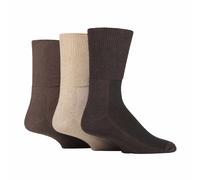IOMI - 3 Paires Homme et Femme Bambou Diabetiques Chaussettes sans Elastiques