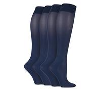 IOMI 4 Paires Chaussettes Contention 40 Denier | Femme et Homme Chaussettes Graduée Bas de Contention (39-45, Marine)
