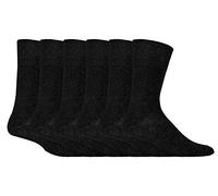 IOMI - 6 paires homme confort chaussettes diabétiques sans elastique en 5 couleurs