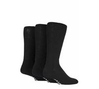 IOMI Mens 3 paires Footnurse Grip Doux Diabetic Socks Noir 9-11 Mens