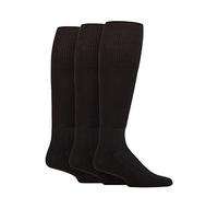 IOMI SOCKSHOP Footnurse Homme et Femme Coussin de pied Bambou Chaussettes Hautes Genou Diabétique Paquet de 3 Noir 46-50