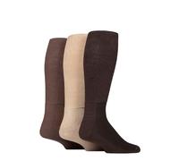 IOMI SOCKSHOP Footnurse Homme et Femme Coussin de pied Bambou Chaussettes Hautes Genou Diabétique Paquet de 3 (FR/ES, Numérique, 43, 45, Taille normale, Taille normale, Grain de café)