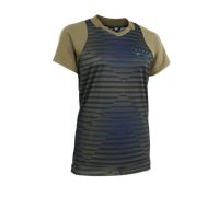 Ion Scrub Short Sleeve Jersey Vert,Bleu S Femme Dark / Mud