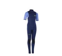 Ion Capture 3/2 Mm Junior Short Sleeve Back Zip Neoprene Suit Bleu 14 Years Enfants