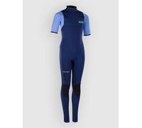 Ion Capture 3/2 Mm Junior Short Sleeve Back Zip Neoprene Suit Bleu 8 Years Enfants