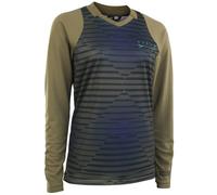 Ion Scrub Long Sleeve Jersey Vert S Femme Dark / Mud